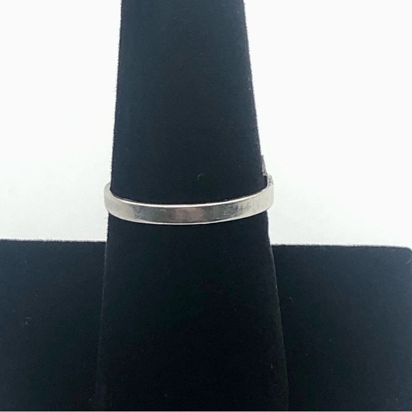 [vintage] Sterling Silver Vibrant Blue Gemstone Art Deco Ring - Size 7 - Picture 7 of 9